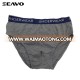 SEAVO breathable men gray cotton polyurethane briefs